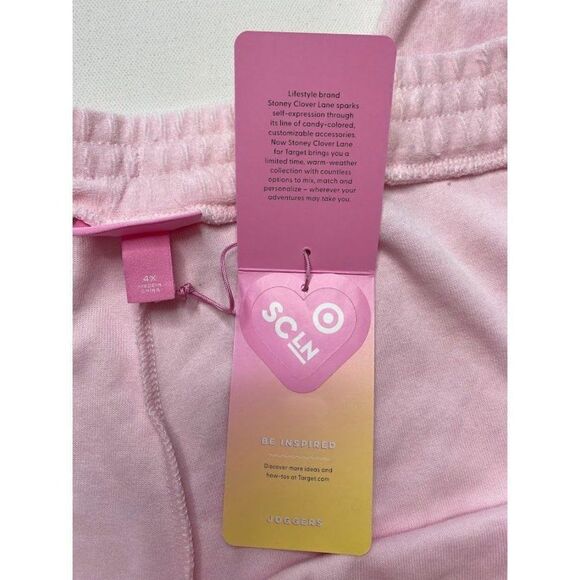 Stoney Clover Lane x Target Pink Cropped Terry Jogger Sz‎ 4X NEW - Picture 5 of 12